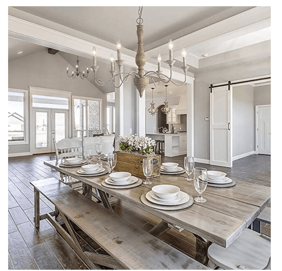 french country dining room chandeliers_lnc