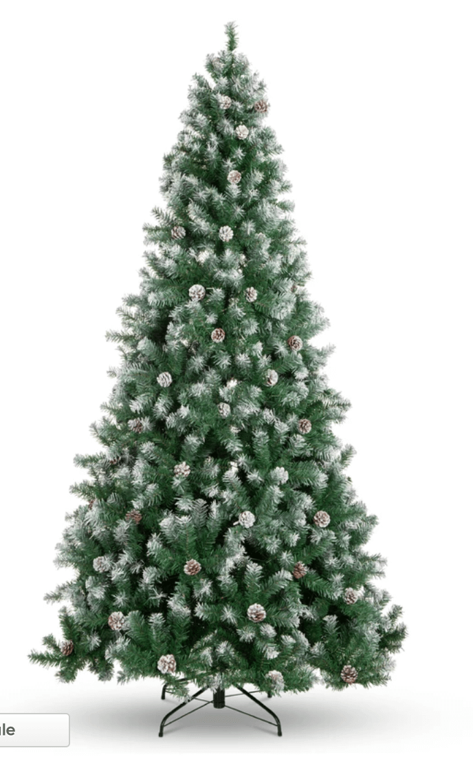 Pre-Decorated Christmas Tree w_ Pine Cones