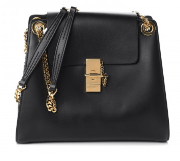 Shiny Calfskin Medium Annie Black_luxury bag