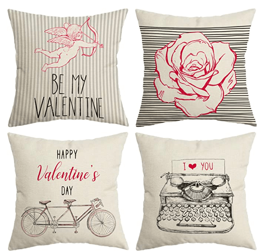 pillows for valentine’s day home decor