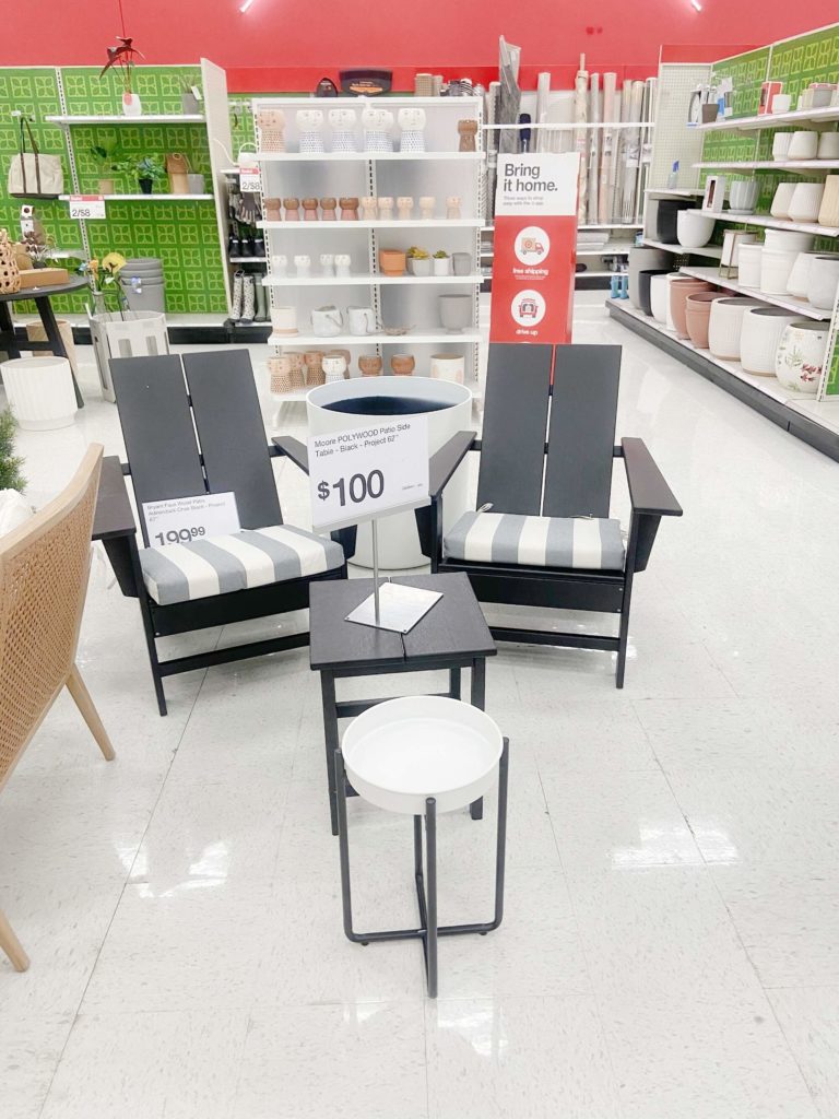 black patio set from target's patio furniture