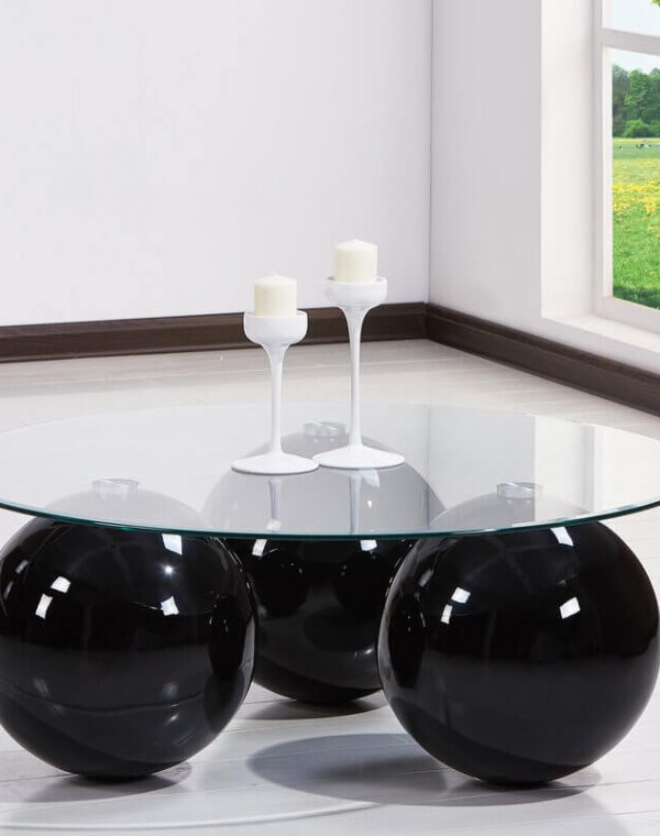 clear glass coffee table