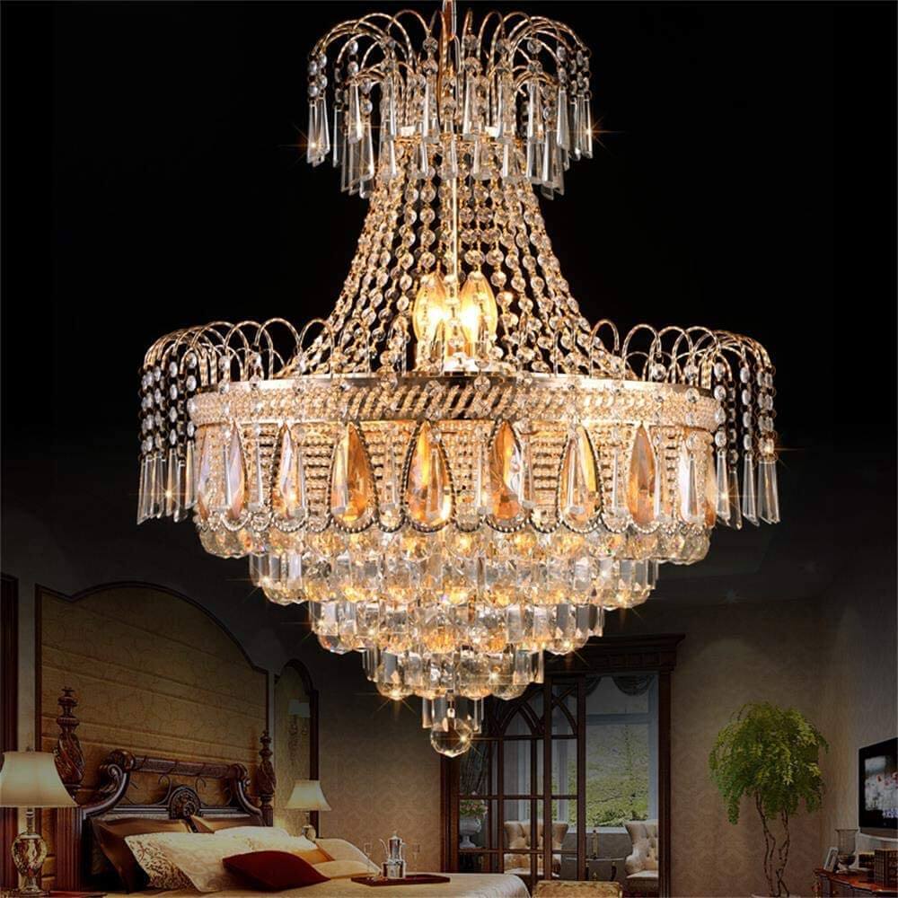gold master bedroom chandelier ideas