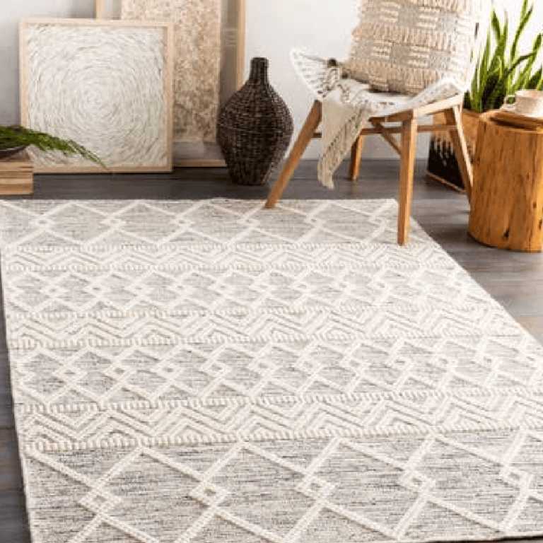 gray modern farmhouse rug